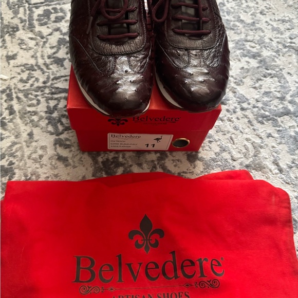 Men's burgundy sneakers - Picture 5 of 7